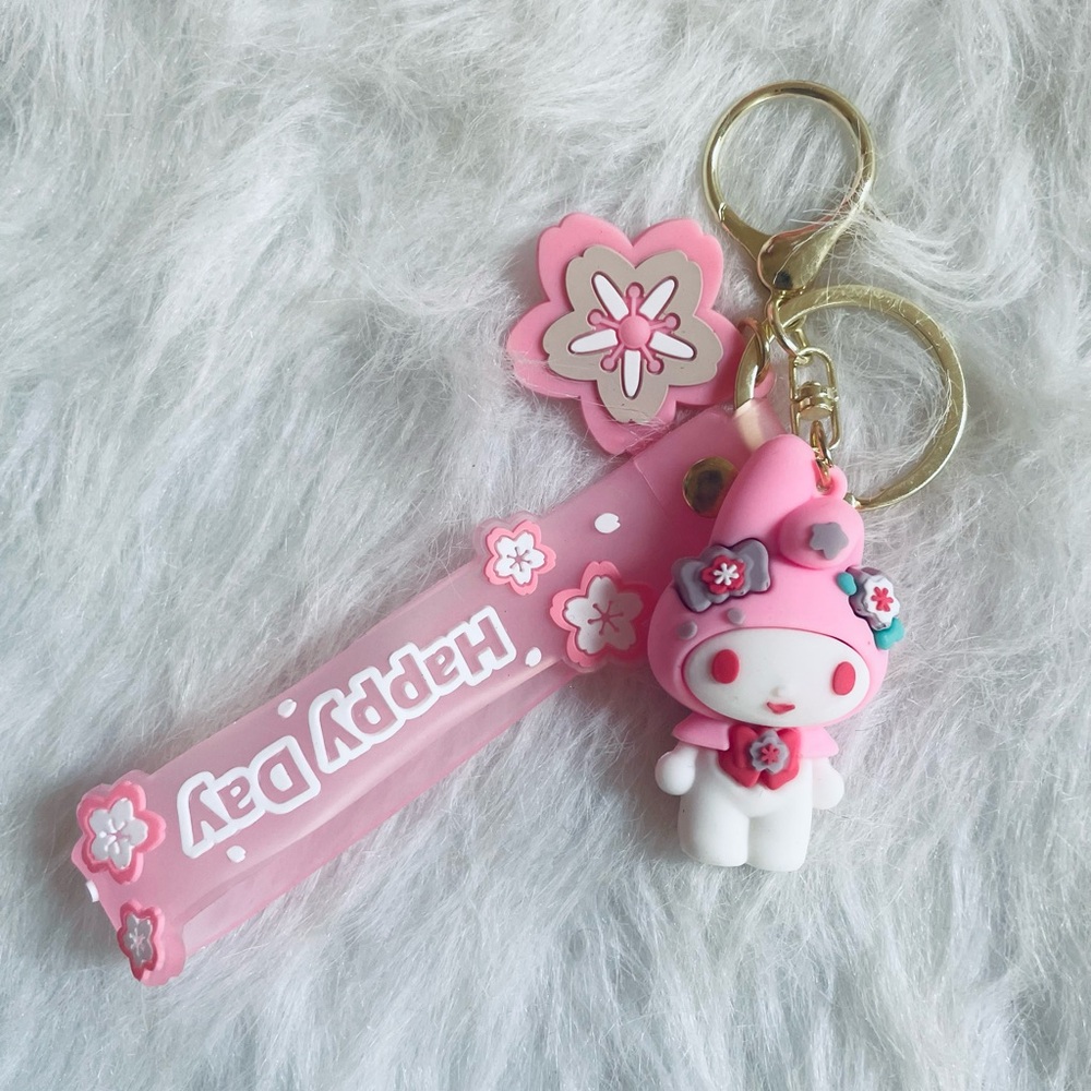 My Melody Pink Sakura Keychain